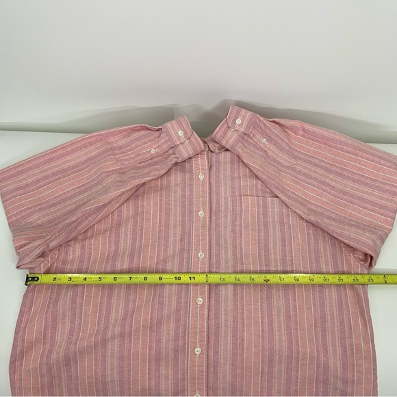 L.L. Bean Pink Blue Striped Long Sleeve Button Down Shirt Semi Casual Size Large - Picture 15 of 16